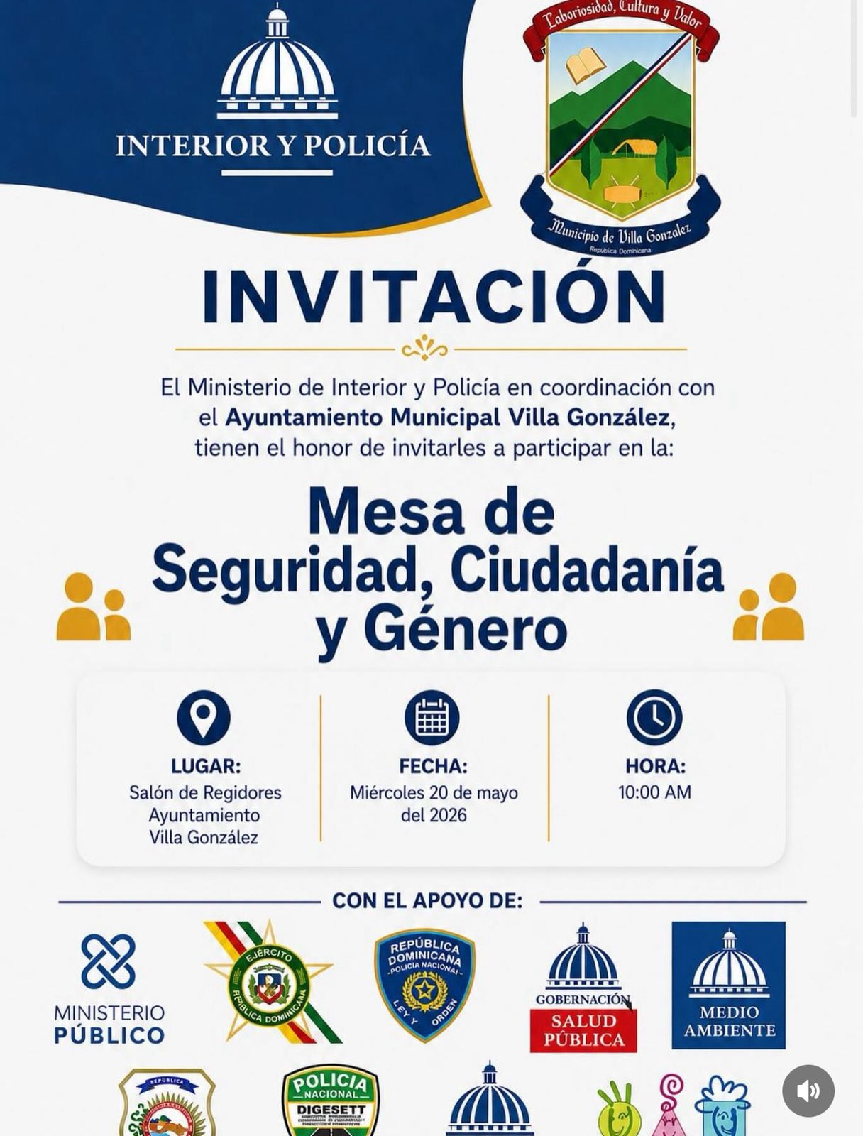 “Mesa de Seguridad, Ciudadanía y Género”